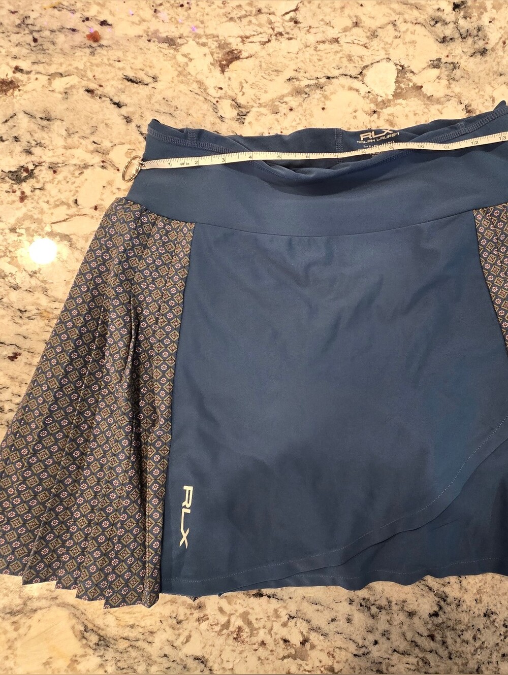 Women's Navy Ralph Lauren Athletic Skort with Patterned Side Panels